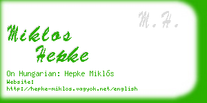 miklos hepke business card